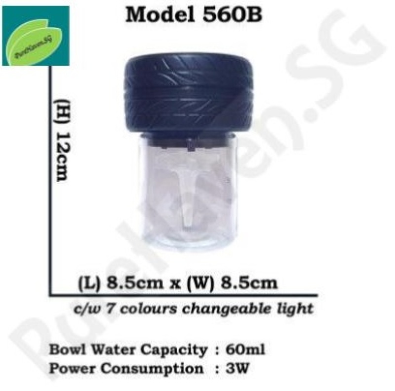 [BNIB] GOOD FOR CAR! Model 560B Mini Water Air Purifier! With Interchangeable LED Lights. 60ml Singapore