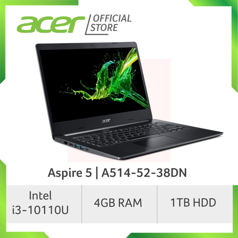 Acer Aspire 5 A514-52-38DN (Black) laptop with LATEST 10th gen Intel i3-10110U processor