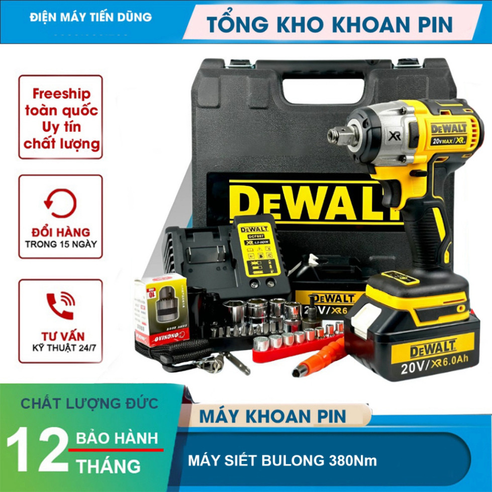  Máy siết bulong pin máy bắn vít DW DCF887 20V không chổi than lõi đồng 100% máy vặn ốc máy siết ốc máy bắn bulong 