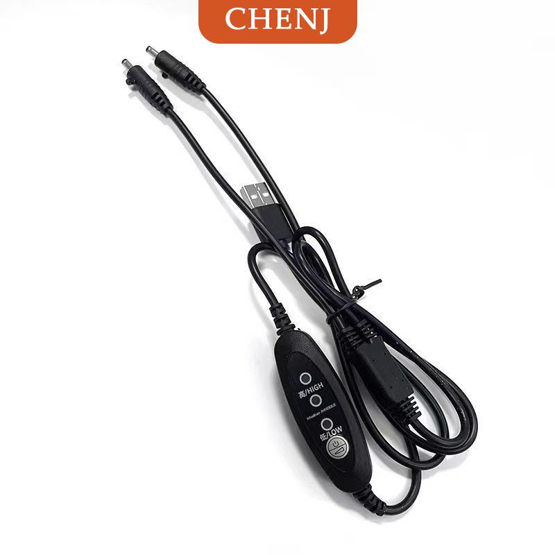 [COD] CHENJ สาย USB เป็น DC สำหรับพัดลมระบายความร้อน5V สายควบคุมความเร็วพัดลม3ระดับสำหรับชุดทำงานเสื้อผ้าระบายความร้อนกลางแจ้ง ราคา 102 บาท*ส่งฟรี