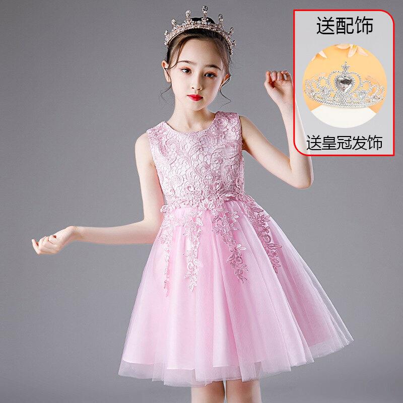 Princess Dress For Girls New White Summer Dress 2025 Pleated Chiffon Dress For Kids Casual Style Sleeveless Dress For Girls✆ - 6