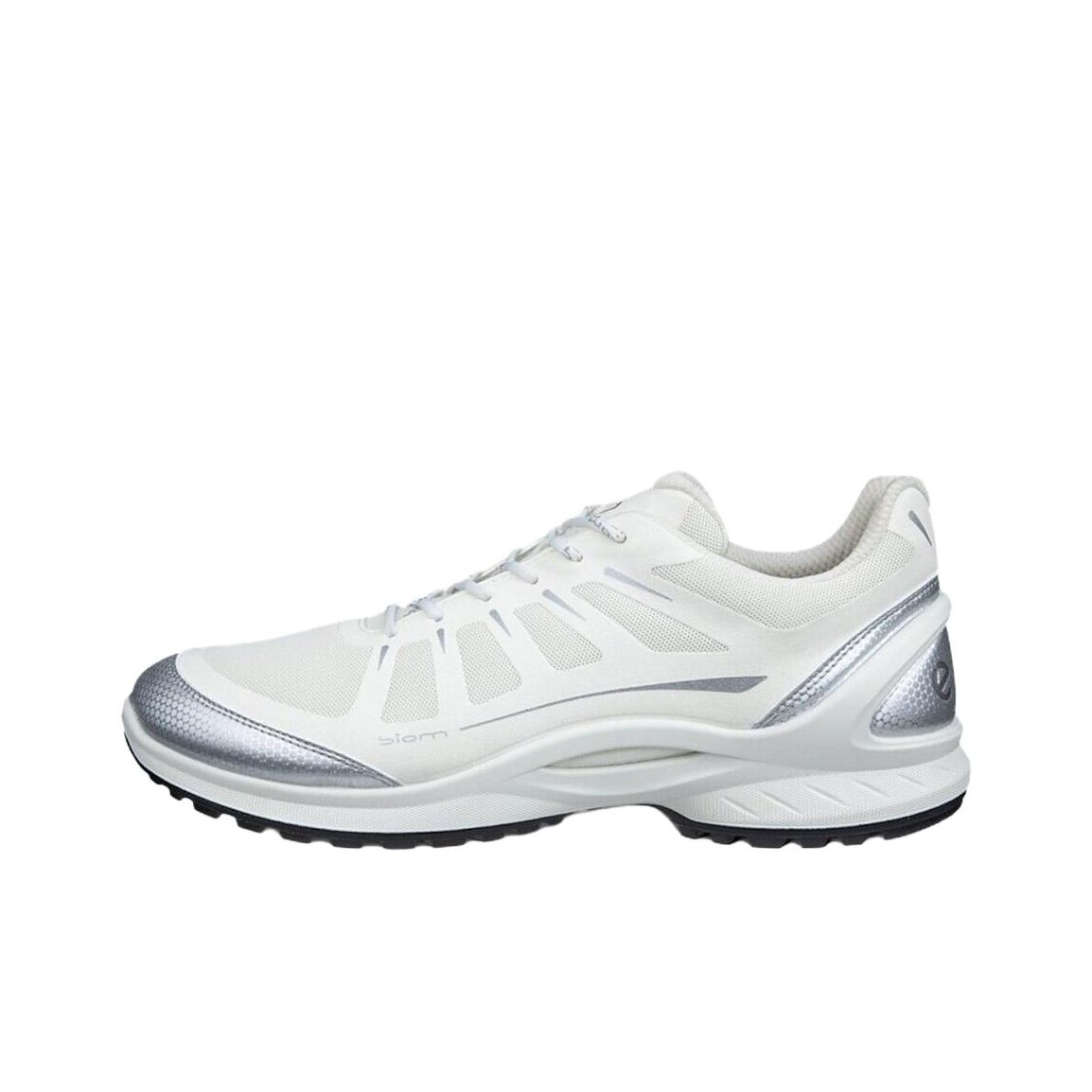 รองเท้าผ้าใบ รองเท้าลำลองผู้ชาย ECCO รองเท้าลำลอง Low Top ผู้ชาย สีเงิน สีขาว 85083400107