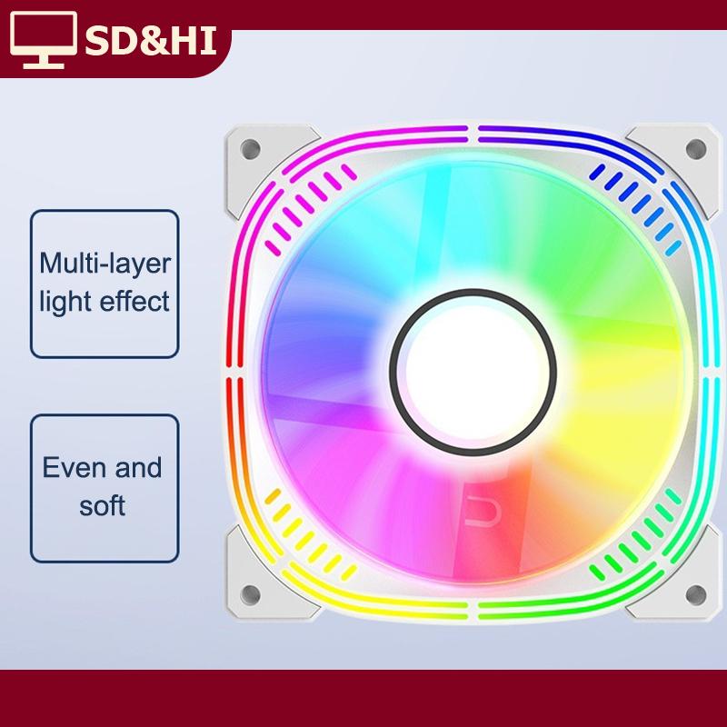 SD&HI 120Mm 5V 3Pin Argb Làm Mát Fan Pwm Yên Tĩnh Làm Mát Fan Hâm Mộ Khung Máy Tính Fan Hâm Mộ 800-1600Rpm Không Khí Lớn Máy Tính Làm Mát Fan Hâm Mộ Mát Giá 100,275 Đồng*Miễn phí vận chuyển