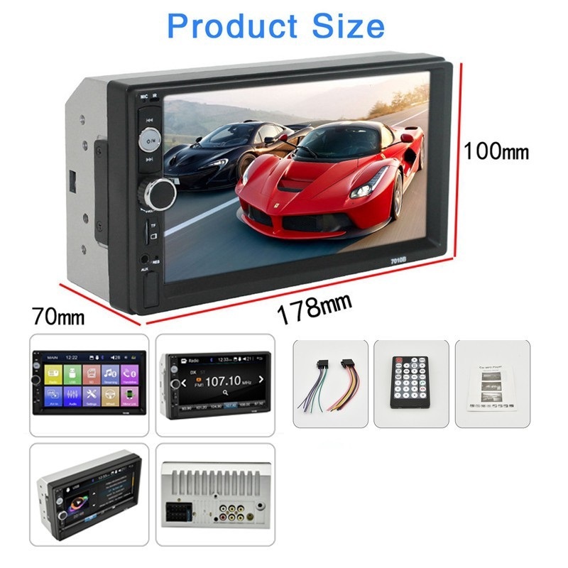 MÀN HÌNH 7INCH MP5 7010B _ NGHE NHẠC , XEM VIDEO , CAMERA LÙI