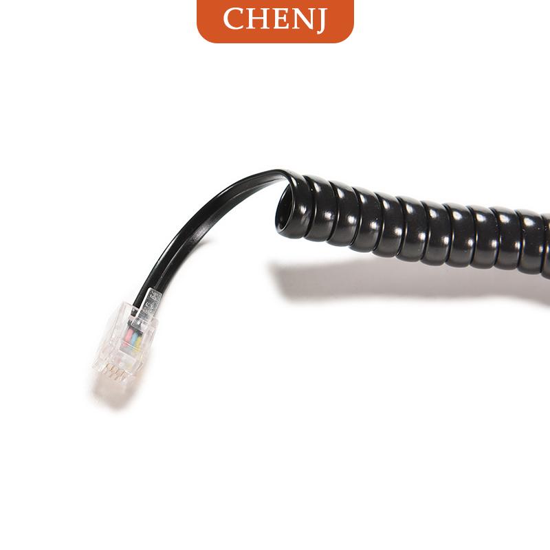 [COD] CHENJ 6.5FT Black Telephone Handset Phone Extension Cord Curly Coil Line Cable Wire ราคา 14 บาท*ส่งฟรี