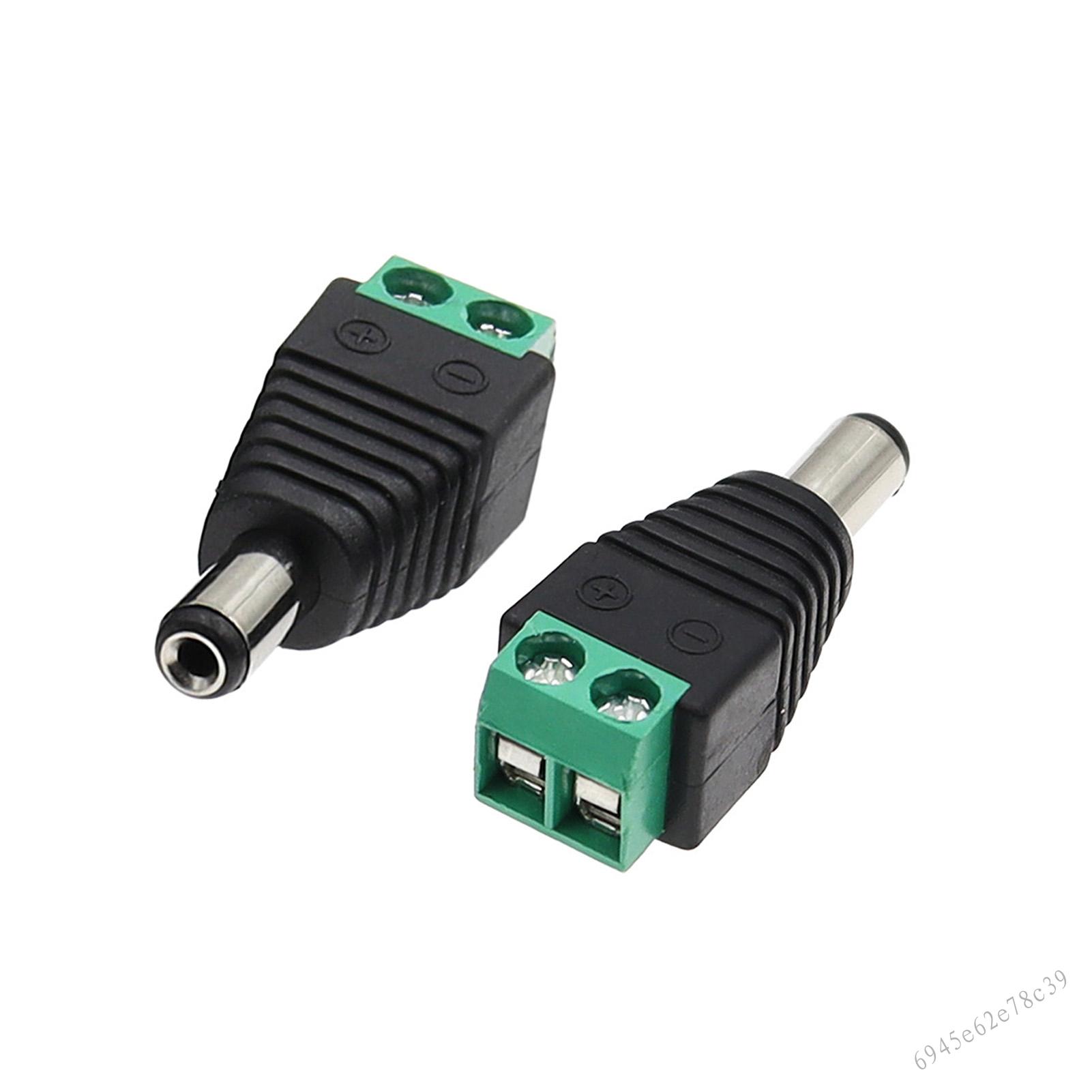 5.5x2.1mm DC Power Plug - Đầu nối nữ nam cho Camera CCTV Tiêu chuẩn EU GXG-VN