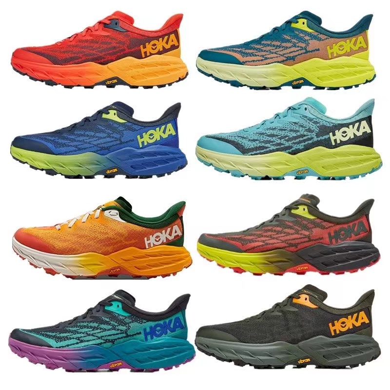 HOKA ONE ONE Speedgoat 5 Men OutDoor Training Sport Running Shoes 4 Color Red Blue Grren Shock Absor