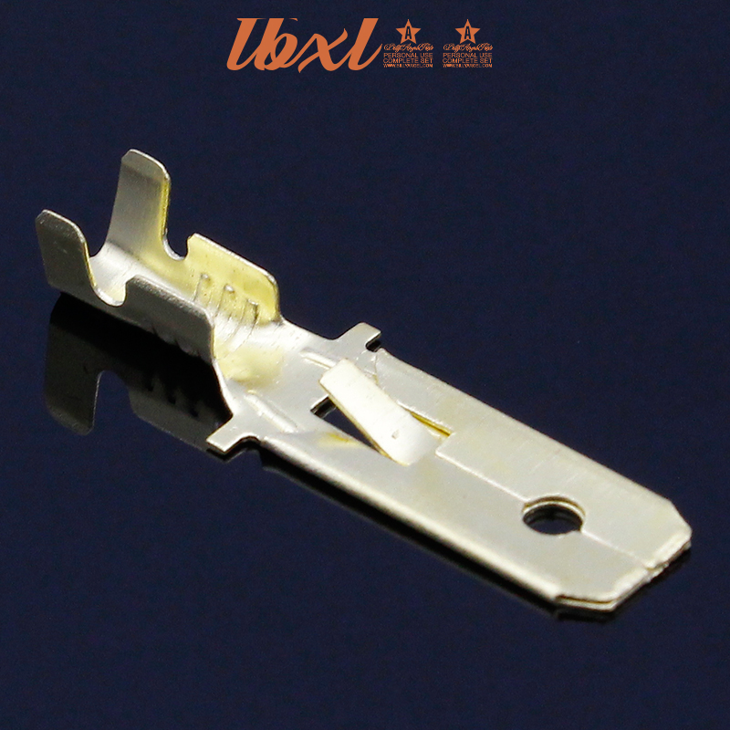 [tbxl08j] 20 stücke/Los 6,3mm Kupfer-Stecker-Spleiß-Crimp anschluss l15-Flachstecker