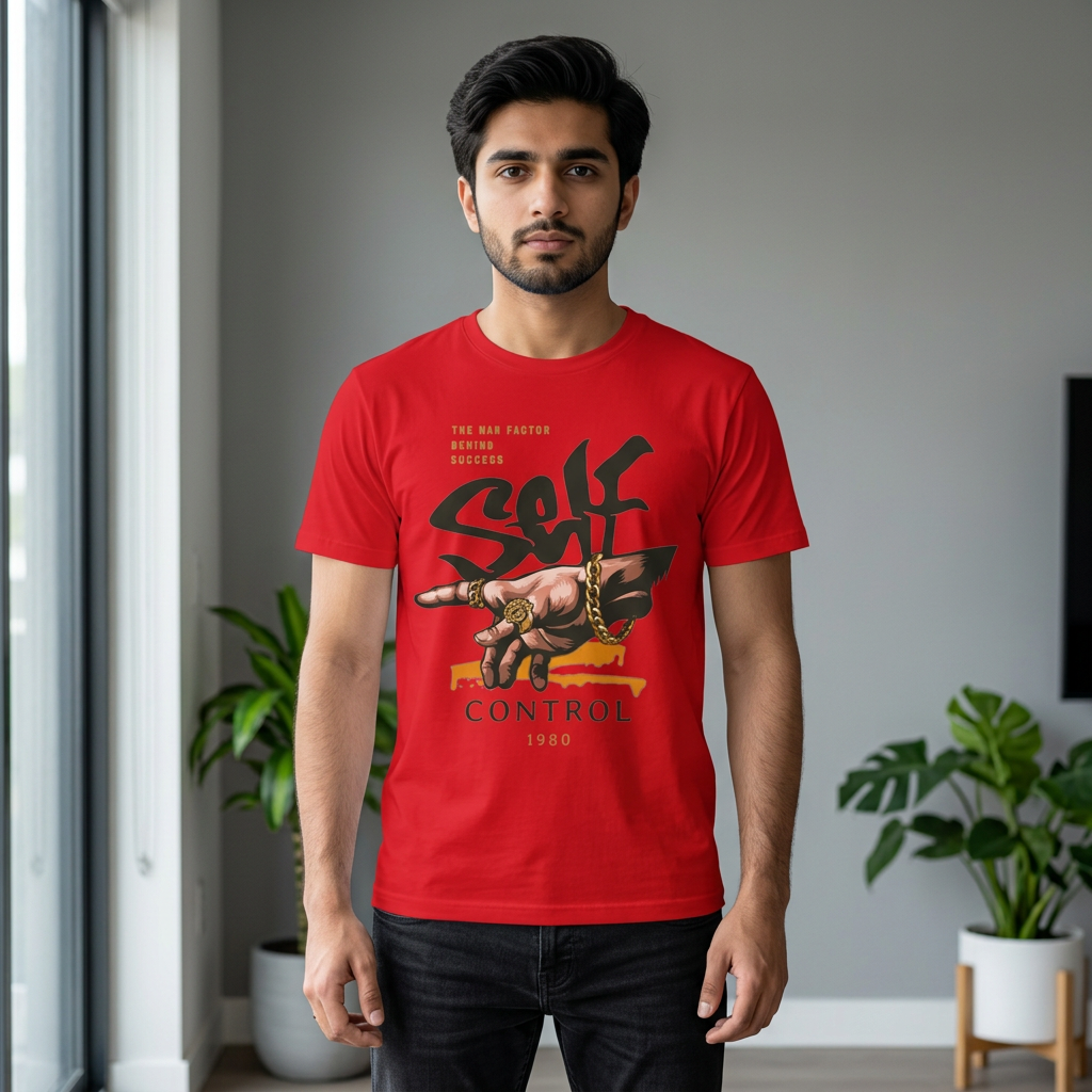 Self Control Printed T shirts For Men/Boys Summer Collection