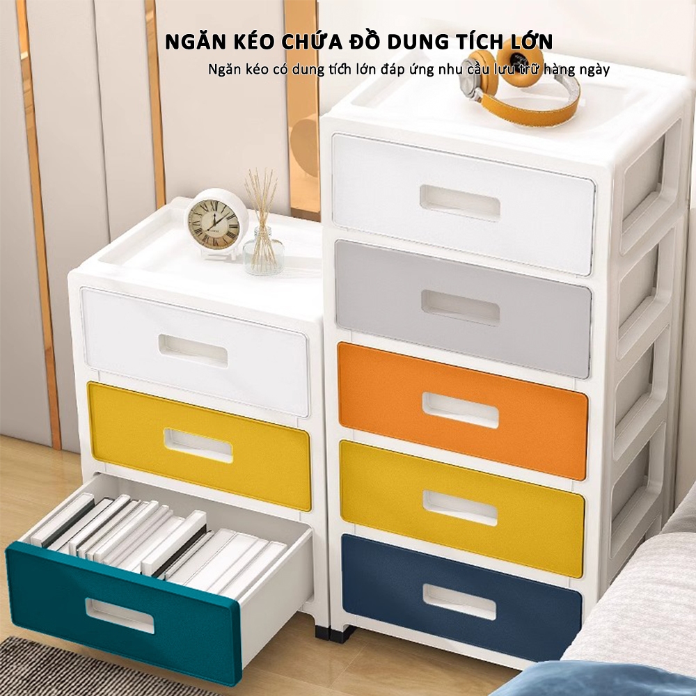 Tủ đựng đồ, tủ đựng đồ bằng nhựa, tủ ngăn kéo, bàn đầu giường, tủ bên hông, kiểu dáng đẹp, có nhiều màu sắc
