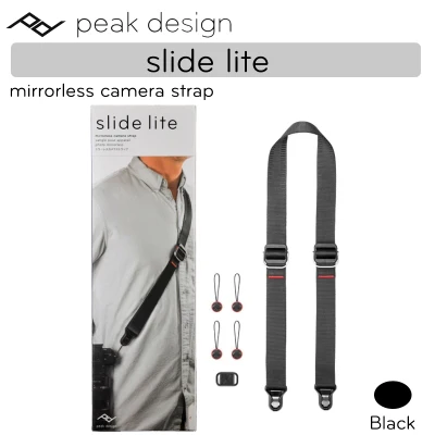 Peak Design Black Slide LITE DSLR Mirrorless Camera Strap SLL-BK-3