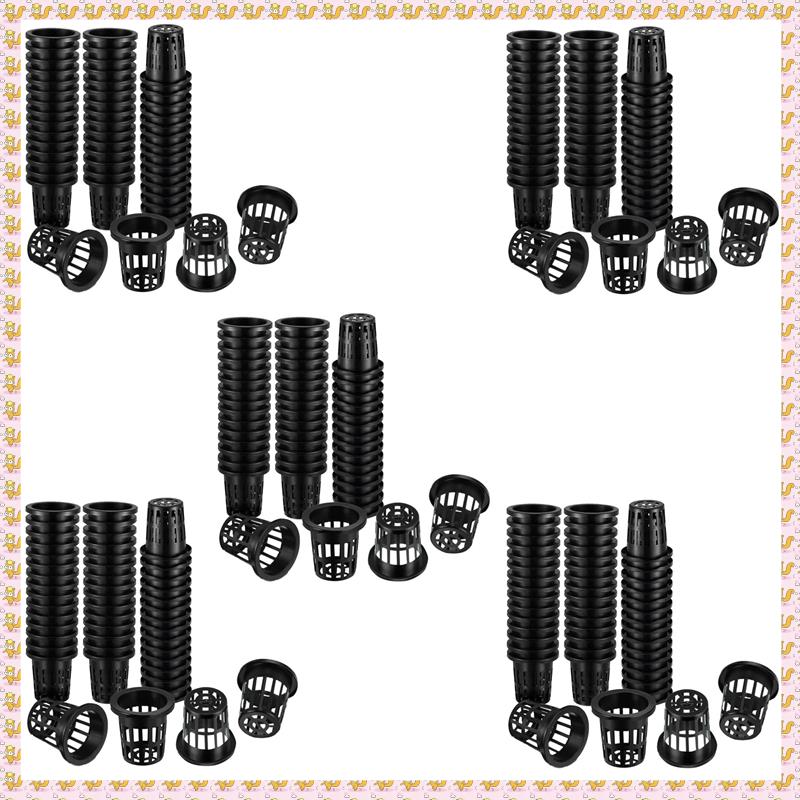 (JONP) 500 Pack 1.77 Inch Net Cups Slotted Mesh Wide Lip Filter Plant Net Pot Bucket Basket for Hydr