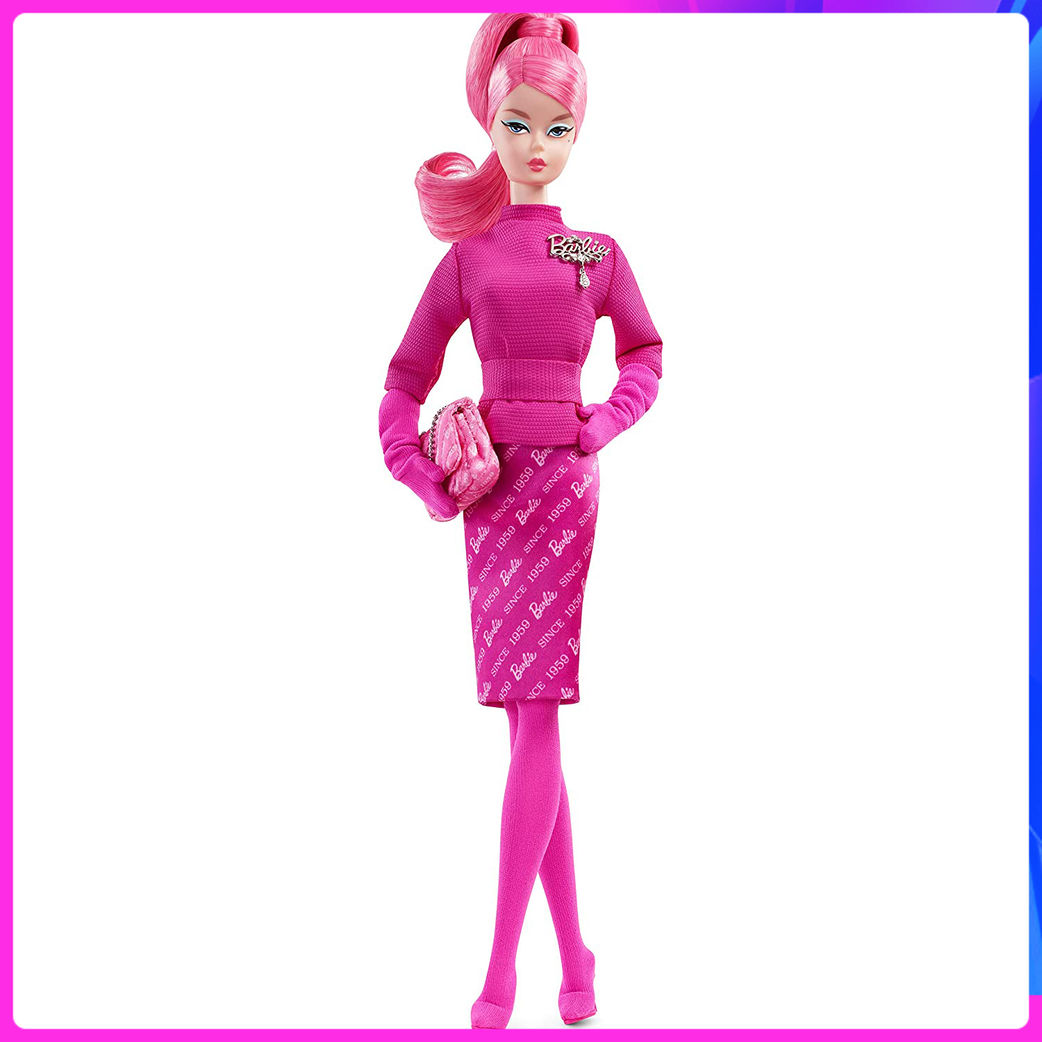 Barbie Signature Genuine Silkstone Body Proudly Pink Doll Fashion Model Bộ