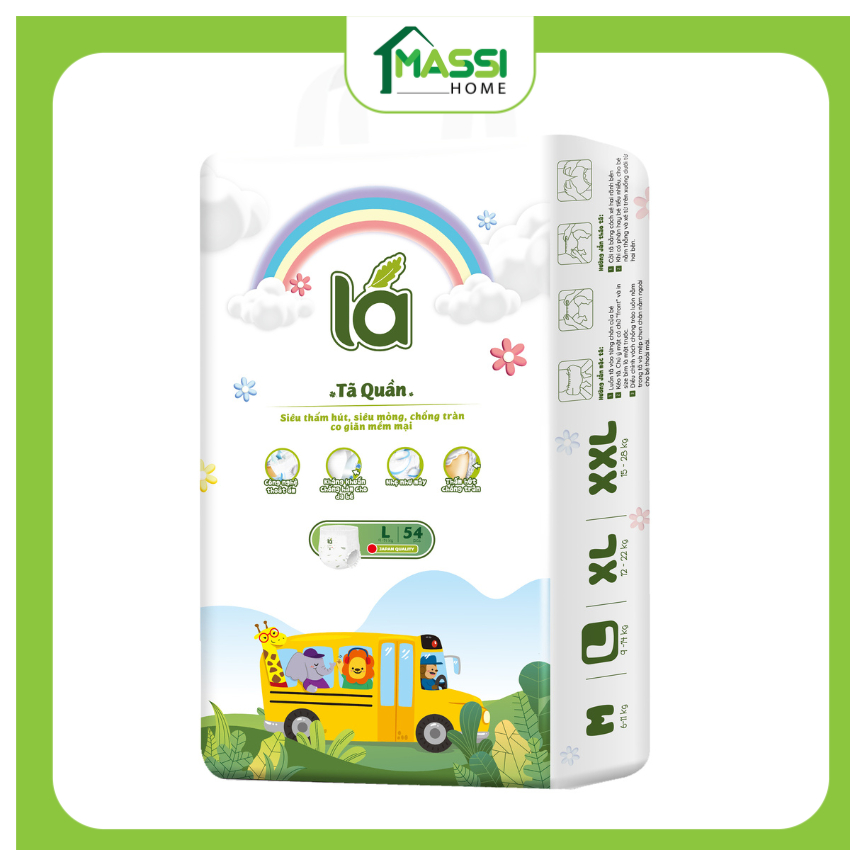 Tã bỉm quần lá size l 54m tã bỉm quần siêu mỏng siêu nhẹ 28g
