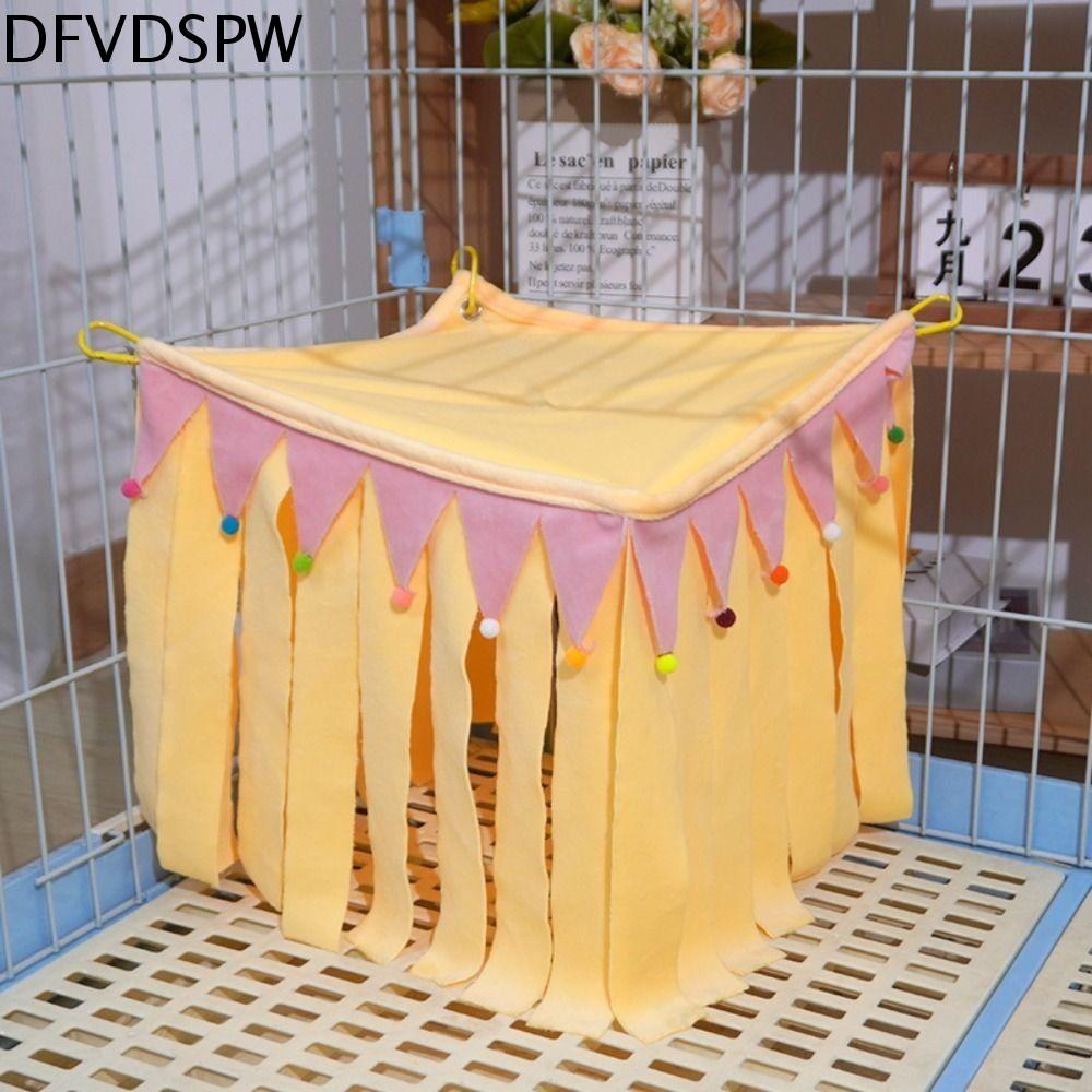 DFVDSPW Dải tua rua Lều cho thú cưng chuột lang Hideout Rèm Nhà ẩn động vật nhỏ Đồ chơi peekaboo Mềm Ổ ẩn góc cho chuột Hamster Nhím