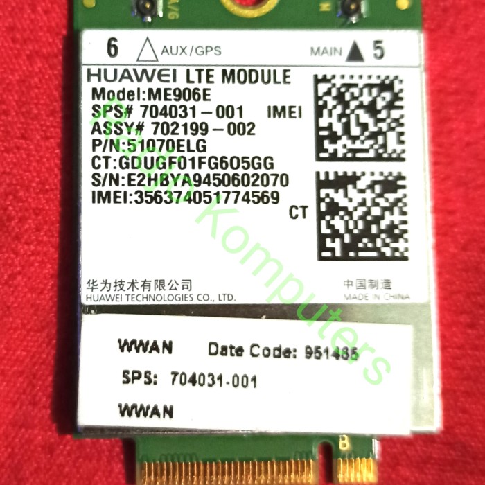 HUAWEI LTE MODULE ME906E 4G WIRELESS MODULE IS A NEW HUAWEI LTE MODULE Giá 588,000 Đồng*Miễn phí vận chuyển