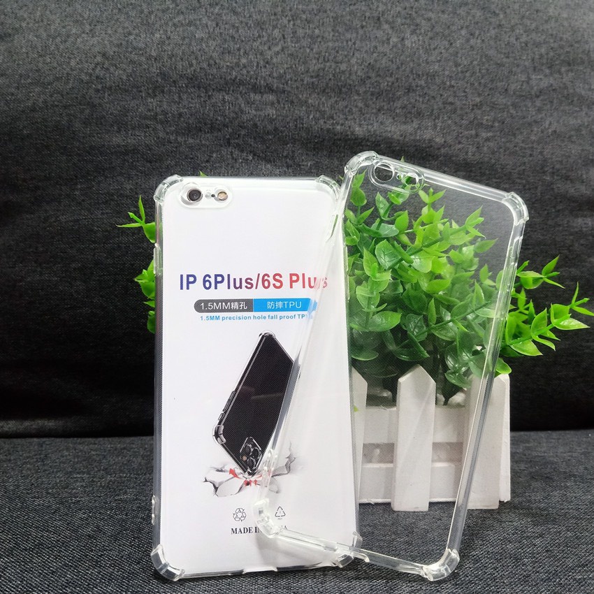 Ốp chống sốc iphone 6 plus/ 6s plus dày dặn chống va đập lưng trong suốt