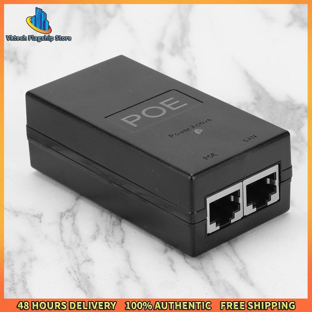 Vktech 24V 0.5A 12W Desktop Poe Power Cctv Ethernet Injector ราคา 119 บาท*ส่งฟรี