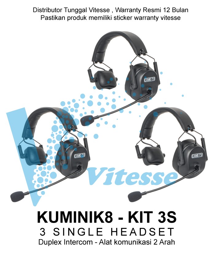 INTERCOM DUPLEX WIRELESS HEAVY DUTY CAME KUMINIK 8 KIT 3S -SPT EARTEC Harga  10,514,000 Ringgit*Penghantaran Percuma