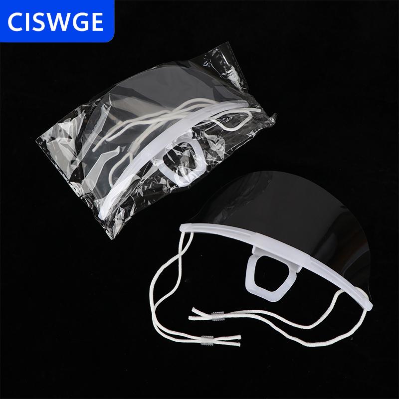 [COD] CISWGE  10 20 30 cái Mặt nạ chống sương mù trong suốt có thể tái sử dụng được tấm che miệng chống nước bọt bằng nhựa mở mặt bảo vệ nhà hàng trường học