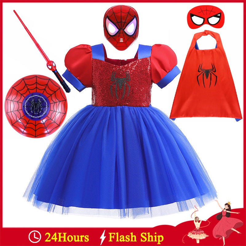 Kids Spider-man: Across The Spider-verse Cosplay Party Costume Spiderman  Jumpsuit Fancy Dress 3-9 Years