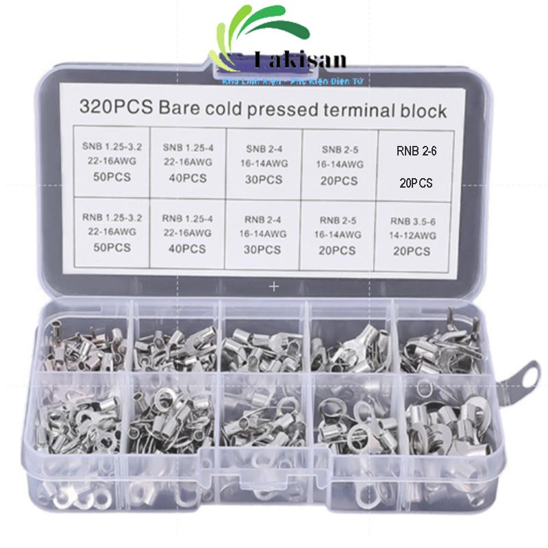 Đầu cos điện tròn rnb và cos xẻ snb - hộp 320 chiếc