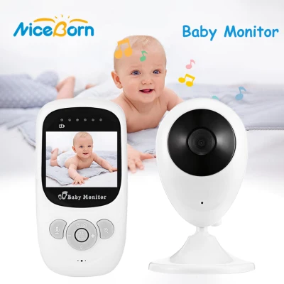 NiceBorn Baby Monitor Wireless Monitor Digital LCD Video/Audio Baby Monitor Camera 2.4GHz Night Vision Baby Security Camera Temperature Monitoring 4 Lullabies Baby Kids Monitor with Rechargeable Battery