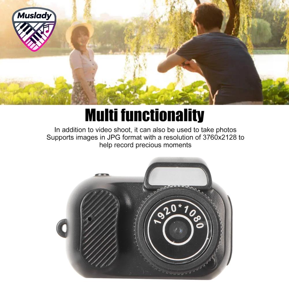 Muslady Mini Video Recorder ขนาดกะทัดรัดทนทาน 3760x2128 ความละเอียดภาพ 4:3 อัตราส่วนภาพ Mini DV กล้อง 0.96 นิ้วสำหรับกีฬา ราคา 334 บาท*ส่งฟรี