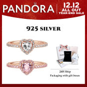 Pandora Pink Crystal Heart Ring - Exquisite Gift for Girlfriend