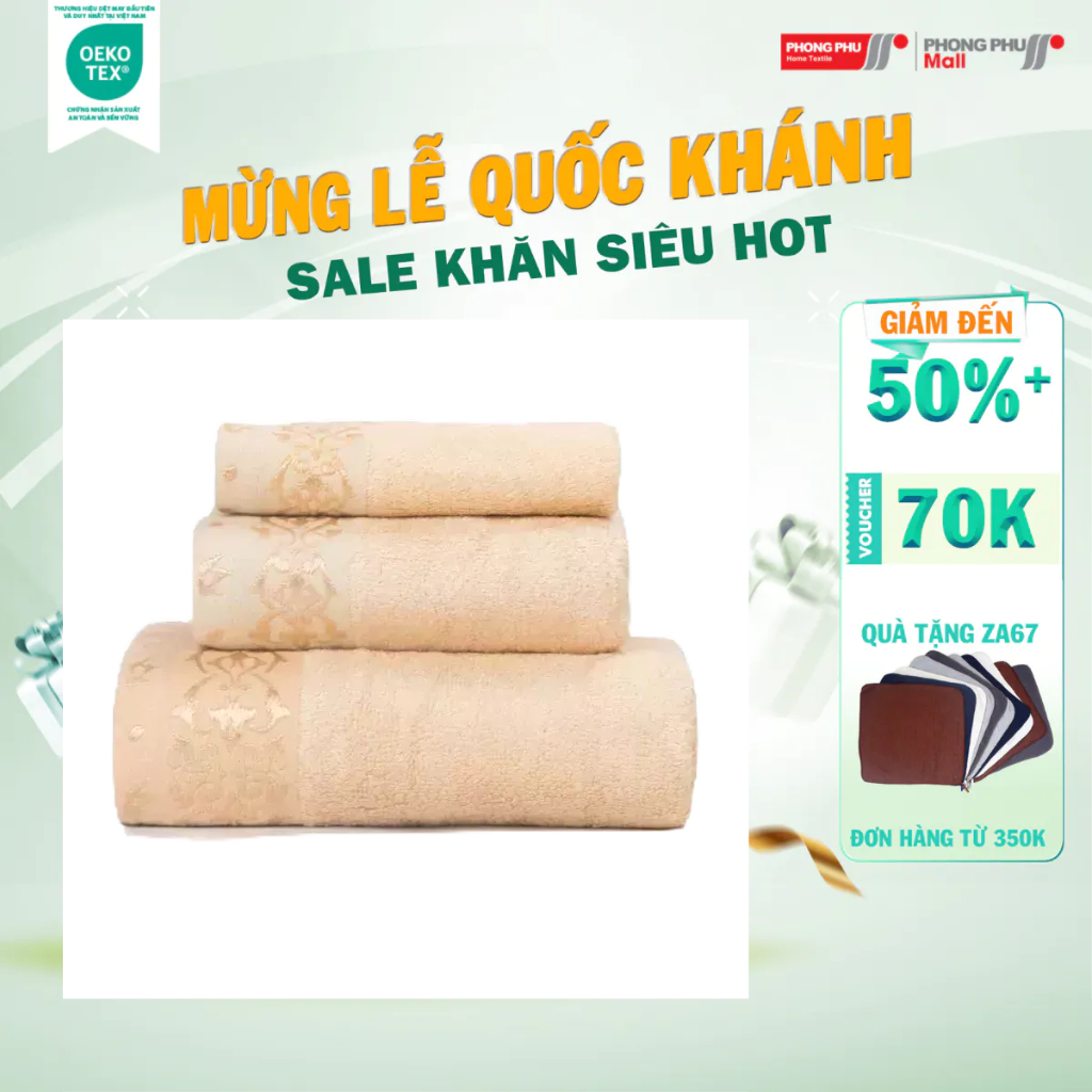 Khăn tắm belleto cotton bqk9 50x100 cm
