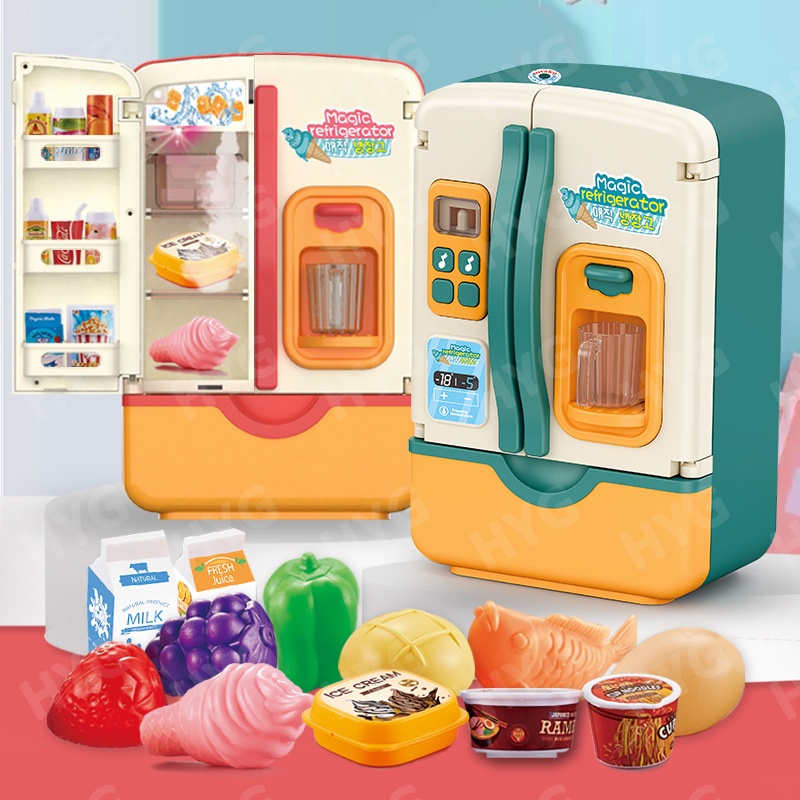 Tủ lạnh đồ chơi ZHAN QI TOYS mini bằng nhựa cho bé