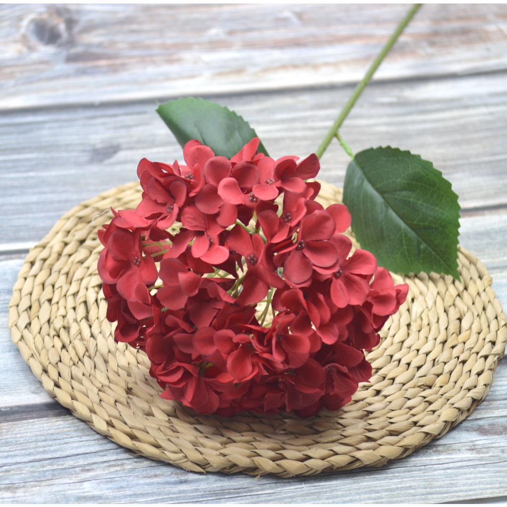 Bunga Hydrangea HORTENSIA 70CM Bulat Jumbo 1Kuntum Premium