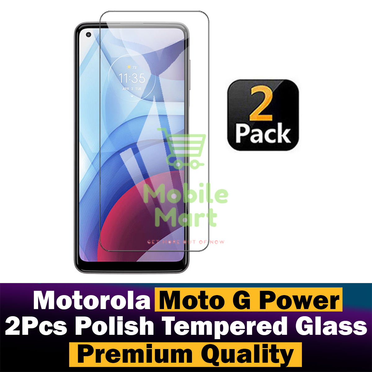 Motorola Moto G Power Glass Protector Polish Screen Tempered For Motorola Moto G Power - 2Pcs price in Pakistan
