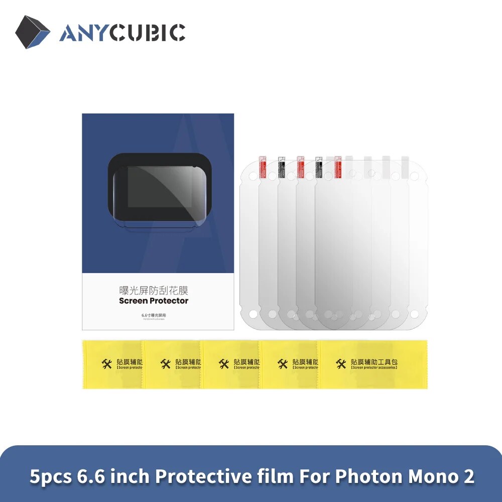 ANYCUBIC 3D Printer Accessory 5Pcs 6.6 Inch Screen Protector For Photon