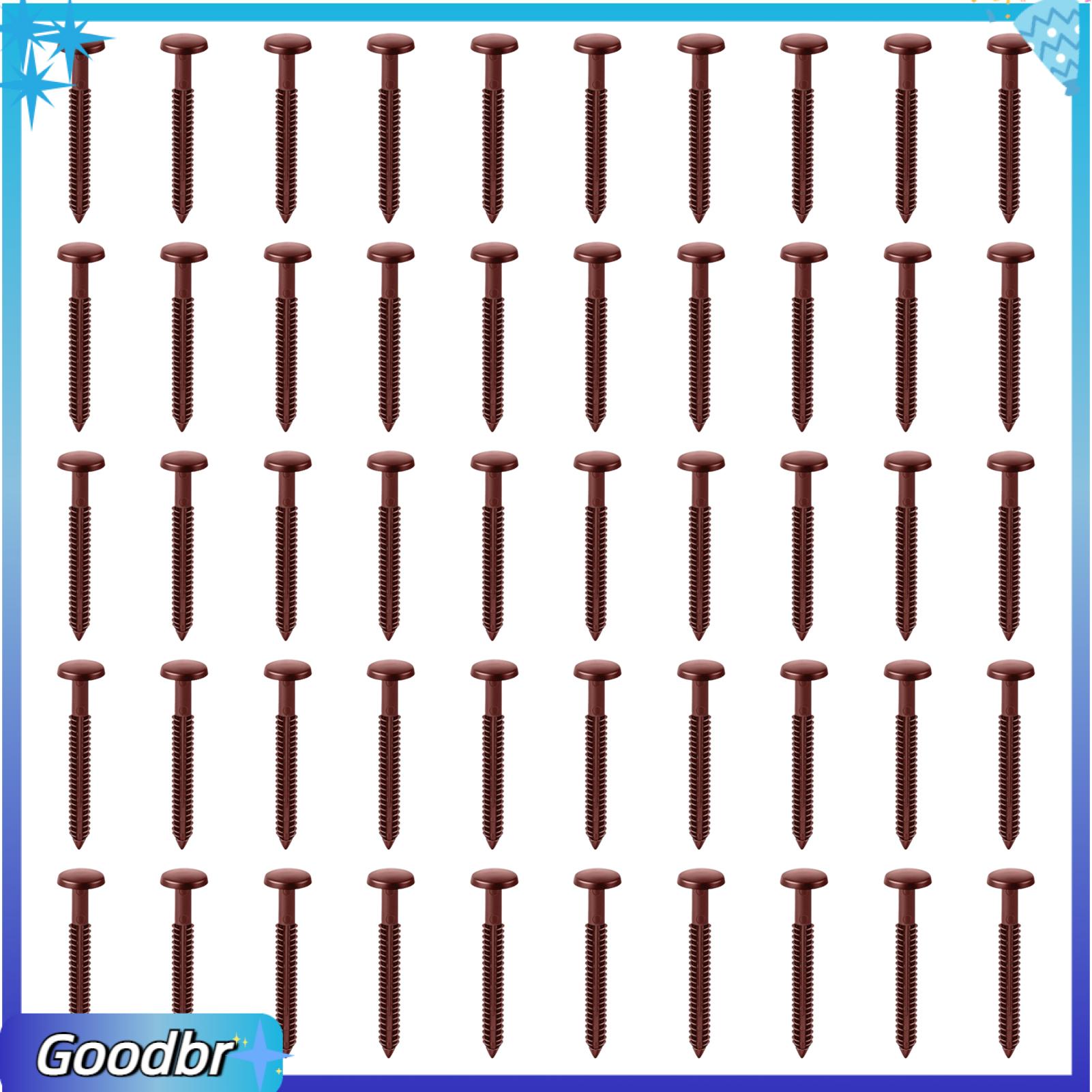 Goodbro Đen Màn Trập Gai Vinyl Màn Trập Vít chống tia cực tím Vinyl Màn Trập Chốt Cho Dễ Dàng rèm cửa Cài Đặt 18/36/50Pcs Phổ Màn Trập Vít