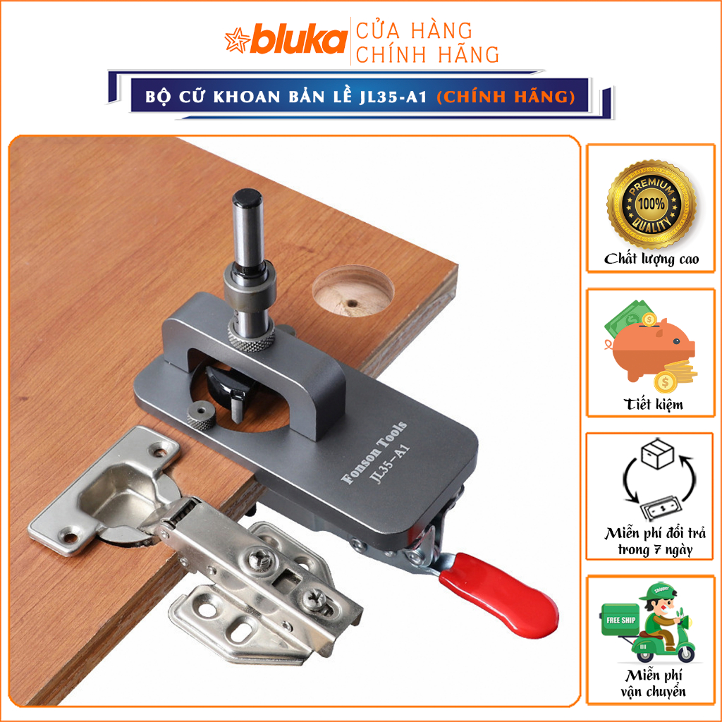 Bộ cữ khoan bản lề mũi khoét 35mm jl35-a1