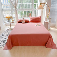 Alls Wonderland Hotel Cotton Bedsheet Flatsheet Solid Color Cheap Bedsheet Single Queen King