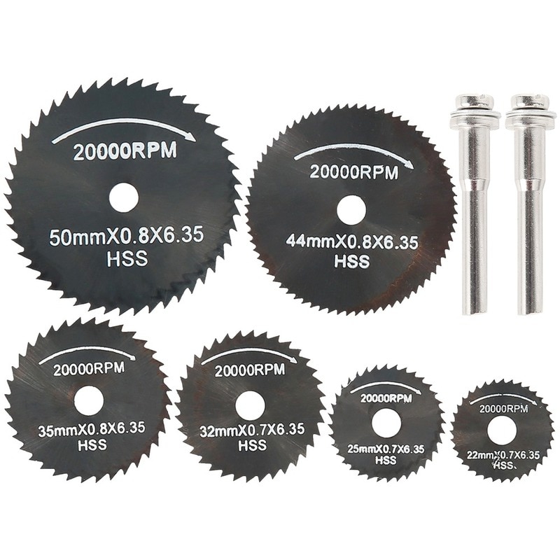 8 cái gỗ lưỡi cưa đĩa lưỡi cưa tròn lưỡi cưa Dụng cụ xoay cho Dremel Máy cắt kim loại công cụ điện đĩa cắt khoan trục gá cắt