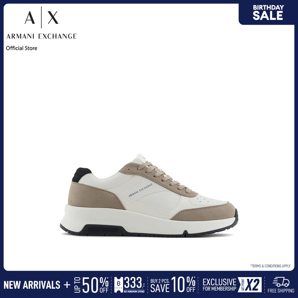 Armani Exchange Sneaker Men XUX225-XV862-U641 Brown ราคา 9,990 บาท*ส่งฟรี