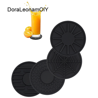 4 cái đế lót cốc bằng silicon đặt miếng lót ly giữ chai chống đệm chống trượt mat chống trượt cao su silicon uống đế lót ly cho cốc bia cà phê ly rượu vang chai phụ kiện xe hơi