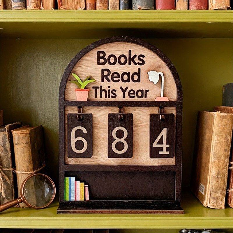 Annual Reading Count Display, Student and Teacher Bookshelf Decorations, Reading Challenges, and Gifts for Book Lovers - 2