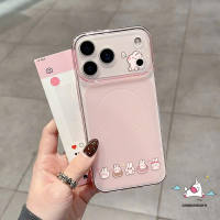 เหมาะสำหรับ IPhone 11 16 17 AIR 12 13 14 15 Plus Pro Max อะนิเมะวัยรุ่นหัวใจกระต่ายน่ารักกรณีโทรศัพท์ที่เรียบง่ายโปร่งใส