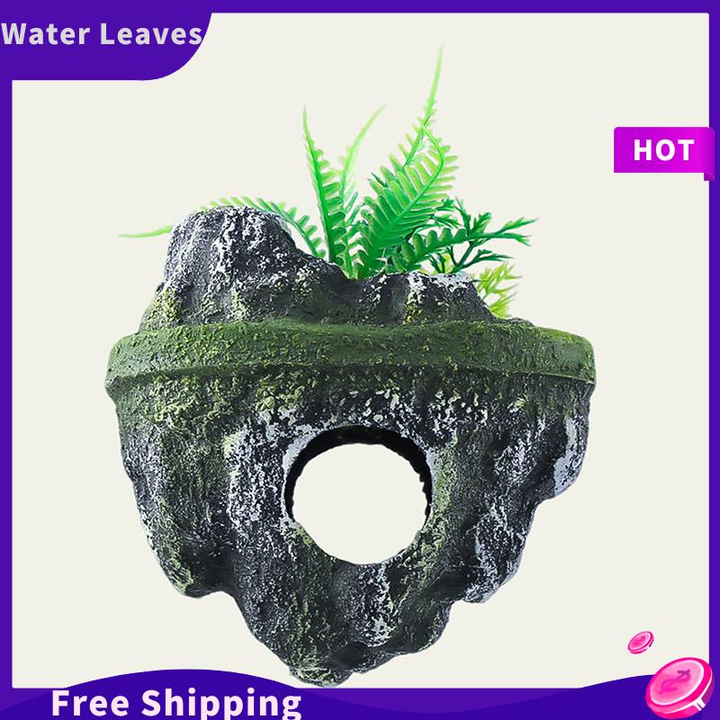[Water]Hot Sale Freeshipping Treo đảo bể cá trang trí sáng tạo nổi đá mô phỏng nhà máy hang động đồ trang trí thủ công Phụ kiện hồ cá - 2