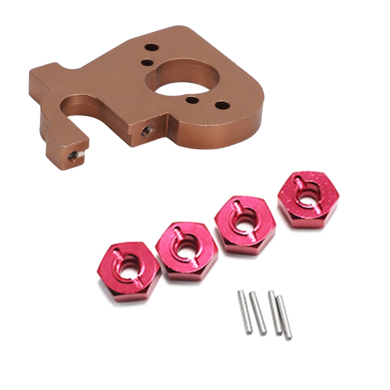 RC Car Motor Holder Replacement Accessories Fit for WLtoys 144001 1/14 & Metal Combiner,Red