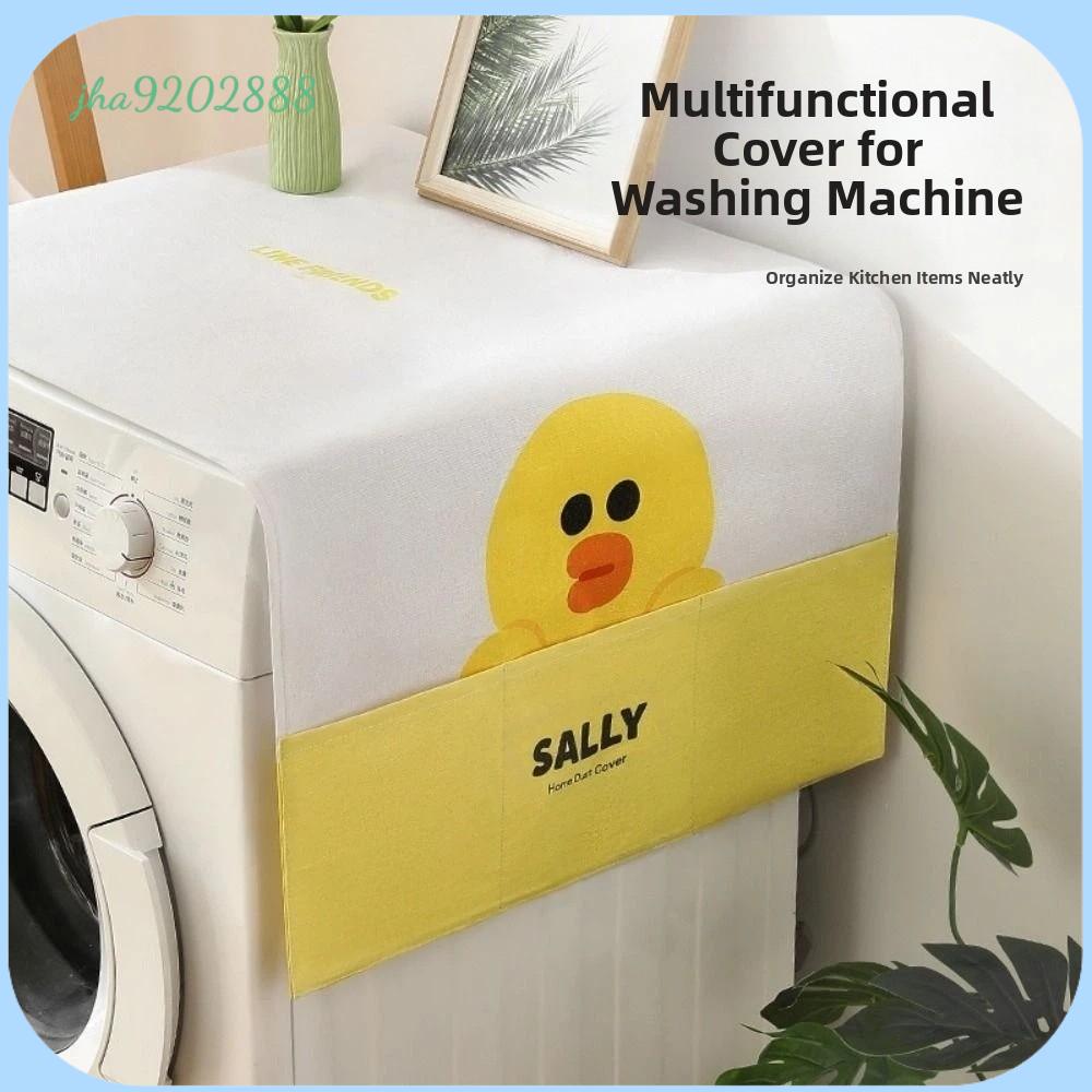 JHA9202888 55135cm Vỏ tủ lạnh Có túi đựng Chống thấm nước Khăn che bụi tủ lạnh Phim hoạt hình Đa năng Bọc chống bụi cho thiết bị điện Hộ gia đình