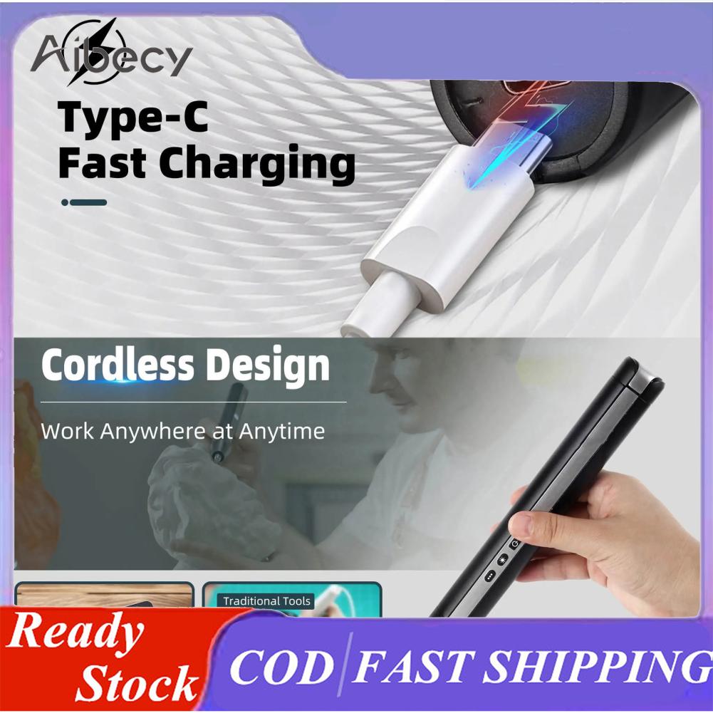 Aibecy Máy Cắt Siêu Âm 40KHz Cầm Tay Không Dây 3 Chế Độ Có Đèn LED 24 Chiếc Đầu Cắt Cho 3D In Hình Da PVC gỗ
