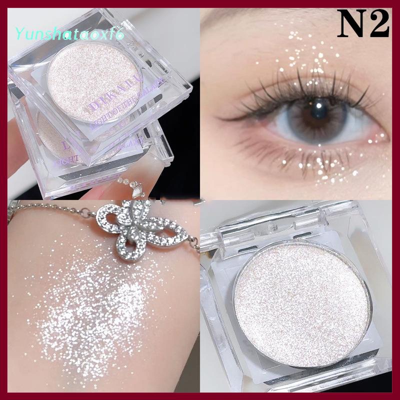 yunshataoxf Dikalu Galaxy Eyeshadow Palette nghiền nát kim cương lấp lánh cường độ cao ánh sáng lung linh Pearlescent trang điểm lâu dài sắc tố - 4
