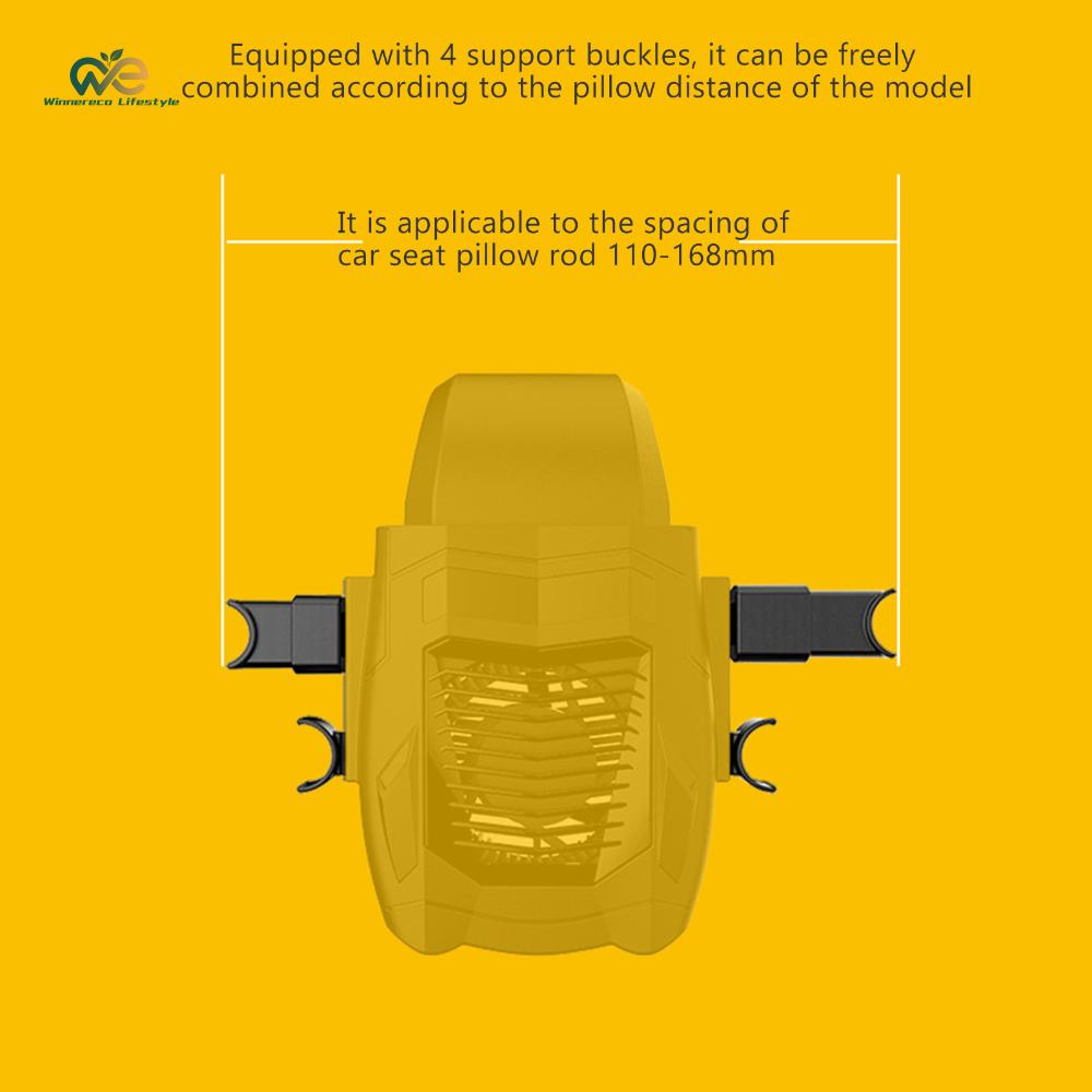 พัดลมระบายความร้อนพัดลมระบายความร้อน 3 ความเร็ว 5V ที่นั่งด้านหลังการไหลเวียนของอากาศสำหรับยานพาหนะ[Winnereco Lifestyle] ราคา 177 บาท*ส่งฟรี