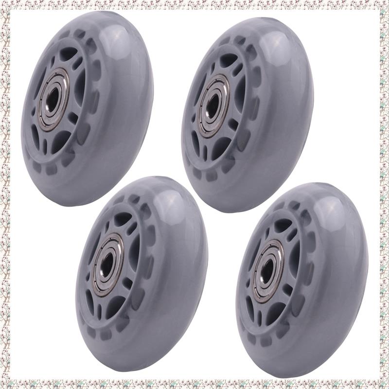 4X Skating Shoes 608ZZ Bearing Inline Skate Wheel Clear Gray