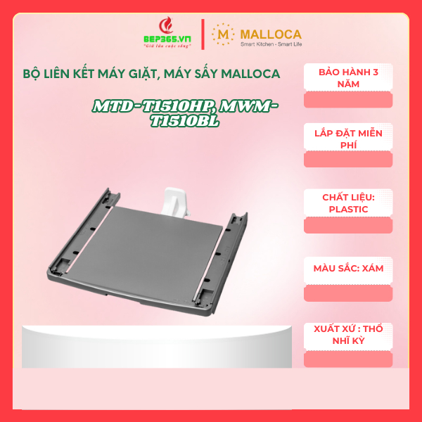 Bộ liên kết máy giặt máy sấy Malloca MTD-T1510HP MWM-T1510BL - BST
